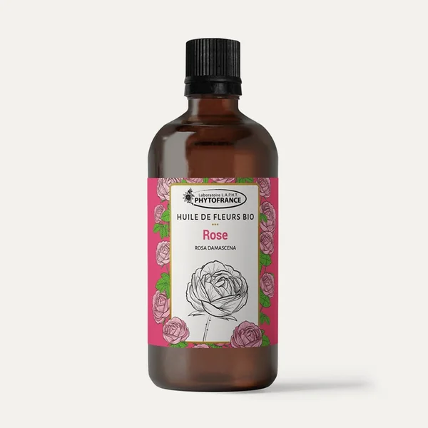 Huile de macération de fleurs de Rose de Damas BIO
