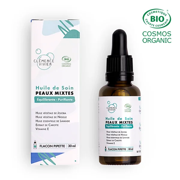 Huile de Soin Peaux Mixtes BIO - Équilibrante & Purifiante