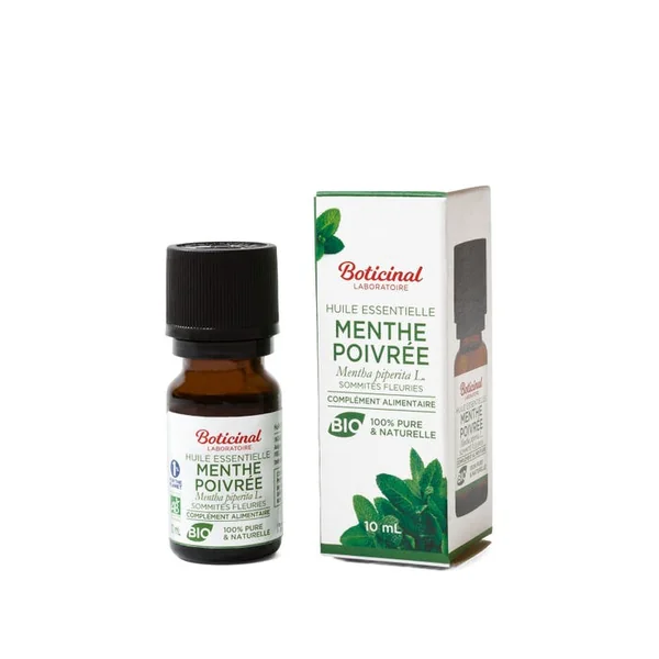 Huile Essentielle Bio 100% Pure et d'Origine Naturelle - Menthe Poivrée, 10ml *