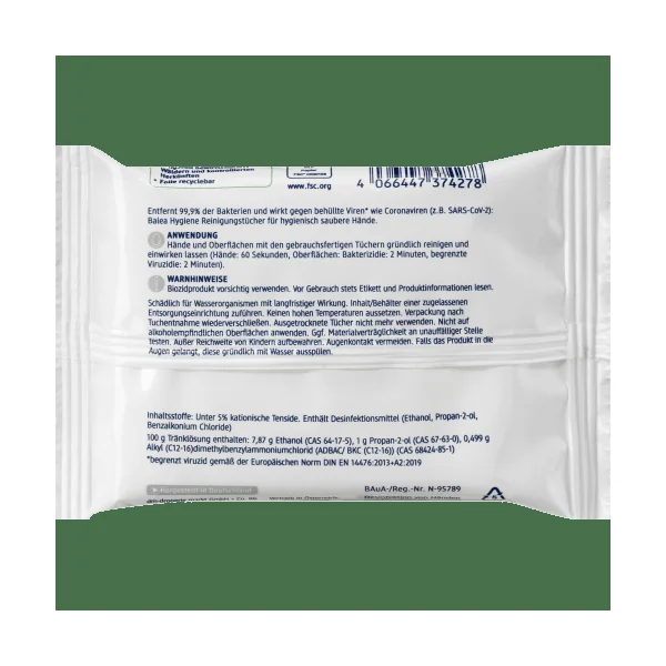 Hygiene Reinigungstücher, 10 St Biozidprodukt