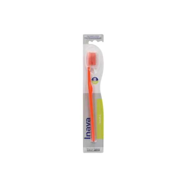 Inava Brosse à Dents Souple 20/100 - Couleur : Orange