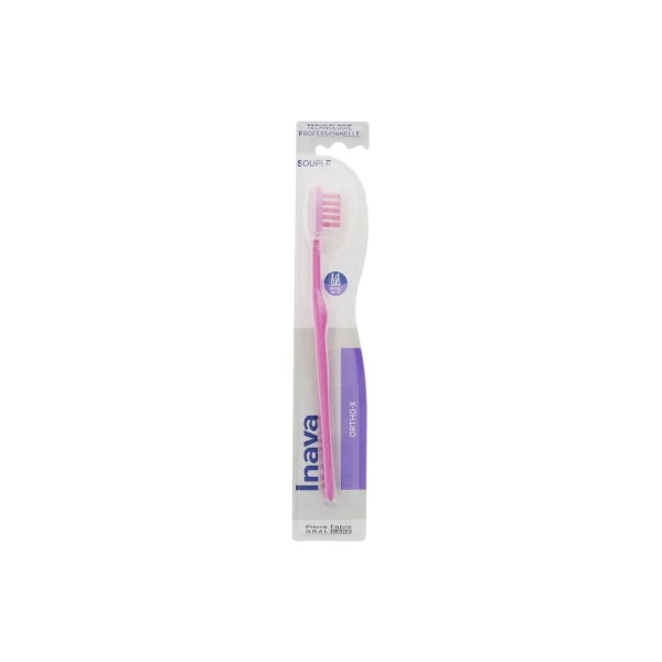 Inava Ortho-X Brosse à Dents Souple 20/100 - Couleur : Rose