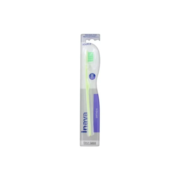 Inava Ortho-X Brosse à Dents Souple 20/100 - Couleur : Vert