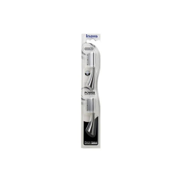 Inava Power 2 Têtes de Brosse de Rechange Sensibilité - Couleur : Noir