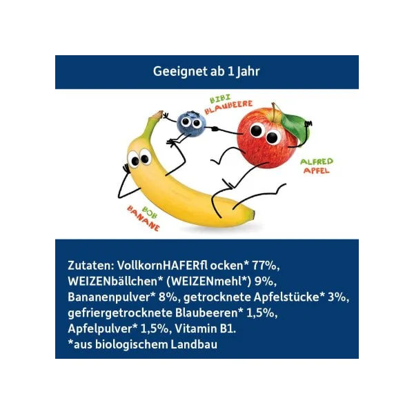 Kindermüsli Banane, Apfel & Blaubeere ab 1 Jahr, 220 g