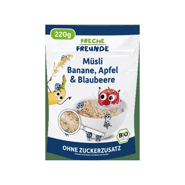 Kindermüsli Banane, Apfel & Blaubeere ab 1 Jahr, 220 g