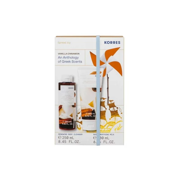 Korres Gel Douche Vanille Cannelle 250 ml + Lait Corps Vanille Cannelle 200 ml