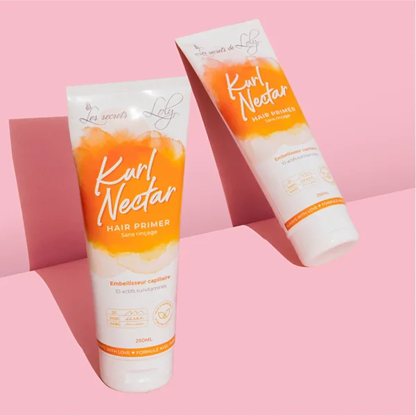 KURL NECTAR - Hair Primer Sans Rinçage - Cheveux Ondulés, Bouclés, Frisés et Crépus, 250ml