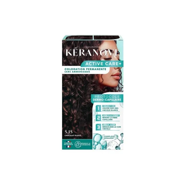 Kéranove Active Care+ Coloration Permanente 152 ml - Coloration : 5.15 Chocolat Glacé