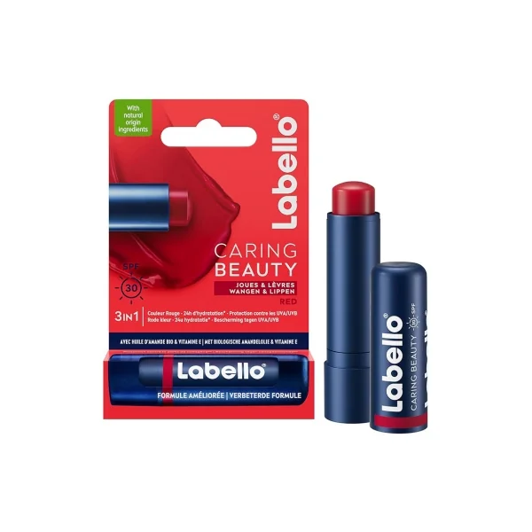 Labello Baume à Lèvres Caring Beauty SPF30 4,8 g - Teinte : Red