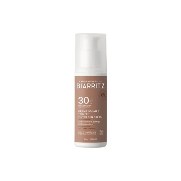 Laboratoires de Biarritz Crème Solaire Teintée Visage SPF30 Bio 50 ml - Teinte : Dorée