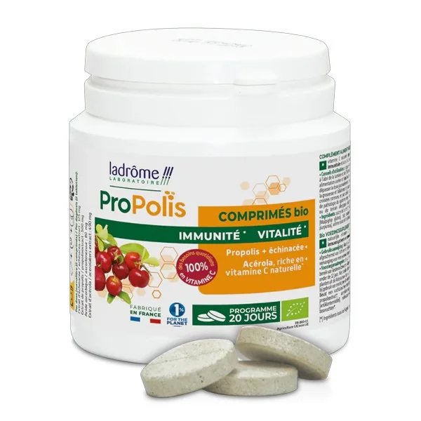 Ladrôme Propolis acérola échinacée Bio comprimés
