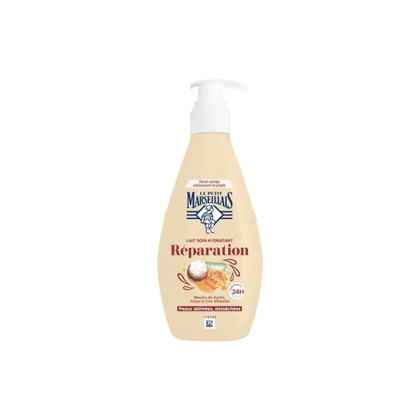 Le Petit Marseillais Lait Soin Hydratant Réparation Peaux Abîmées Desséchées 250 ml