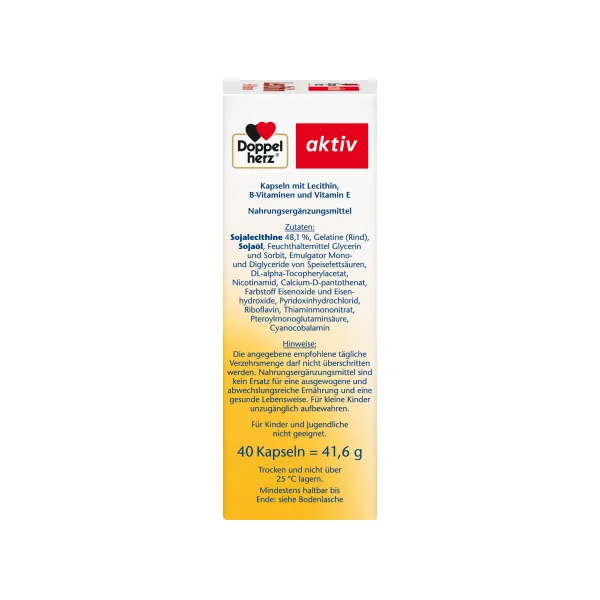 Lecithin + B-Vitamine Kapseln 40 St., 41,6 g