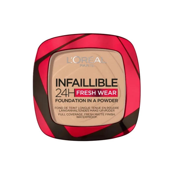 L'Oréal Paris Infaillible 24H Fond de Teint Longue Tenue en Poudre 9 g - Teinte : 130 Beige Peau