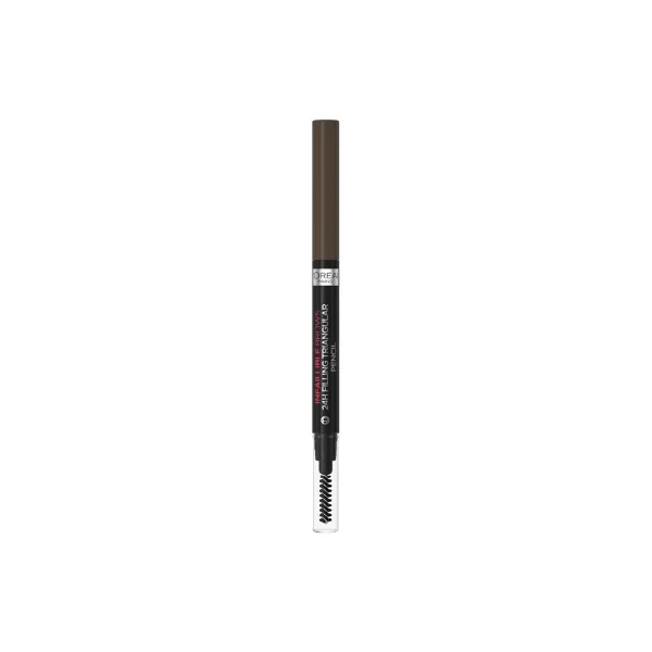 L'Oréal Paris Infaillible Brows 24H Crayon Sourcils Pointe Triangulaire Rétractable 9,2 g - Teinte : 1.0 Ebony