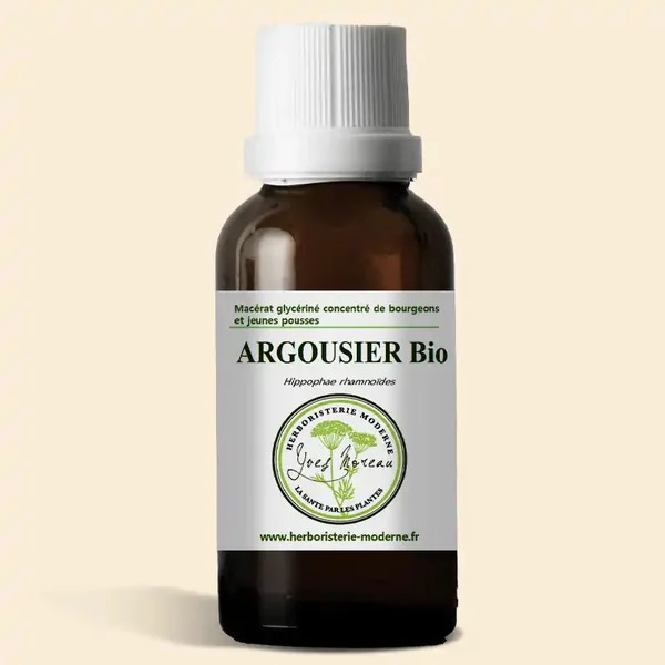 Macérât glycériné concentré de bourgeons d'Argousier BIO (Jeunes pousses)