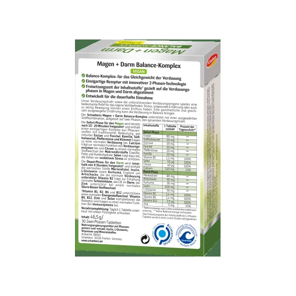 Magen + Darm Balance-Komplex Tabletten 30 St, 46,5 g