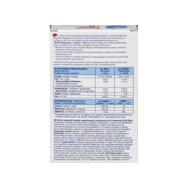 Magnesium + Calcium + D3 Tabletten 45 St, 94 g