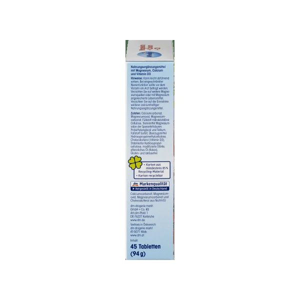 Magnesium + Calcium + D3 Tabletten 45 St, 94 g