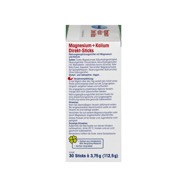 Magnesium + Kalium Direkt-Sticks 30 St, 112,5 g