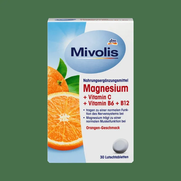 Magnesium + Vitamin C + Vitamin B6 + B12, Lutschtabletten, 30 St., 45 g