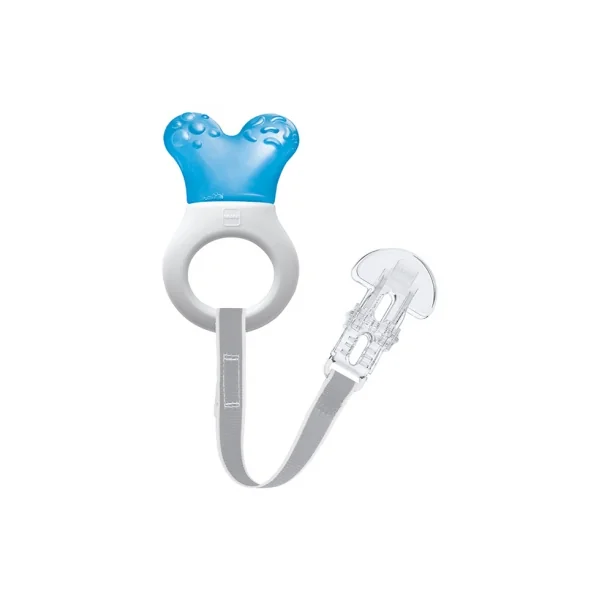 MAM Anneau de Dentition Réfrigérant avec Attache 2 Mois et + - Couleur : Bleu