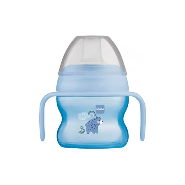 MAM Tasse à Bec Souple 150 ml 6 Mois et + - Couleur : Bleu