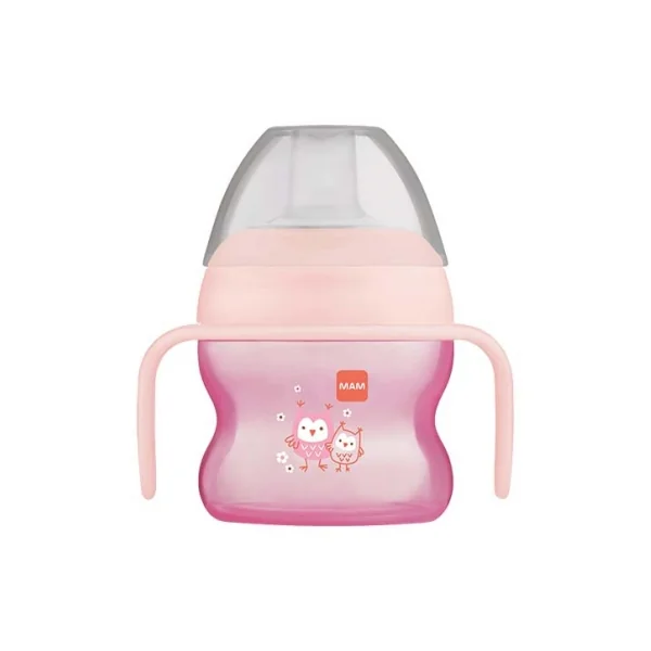 MAM Tasse à Bec Souple 150 ml 6 Mois et + - Couleur : Rose