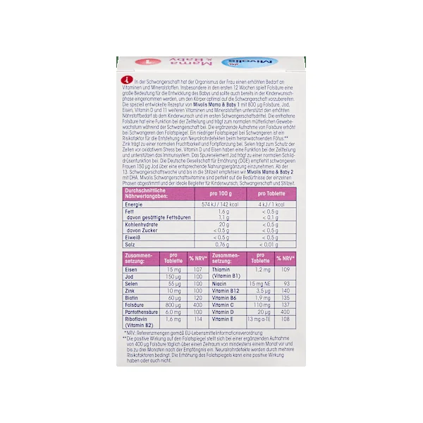 Mama & Baby 1 Tabletten 30 St, 22 g
