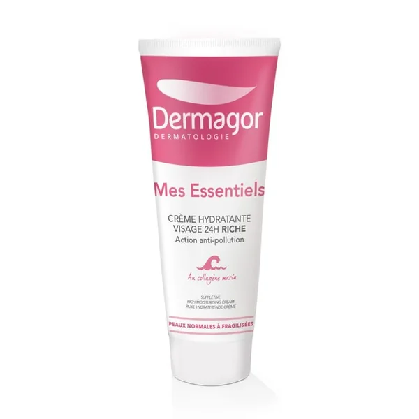 MES ESSENTIELS - Crème Hydratante 24h Riche - Visage - Peaux Normales à Fragilisées, 40ml