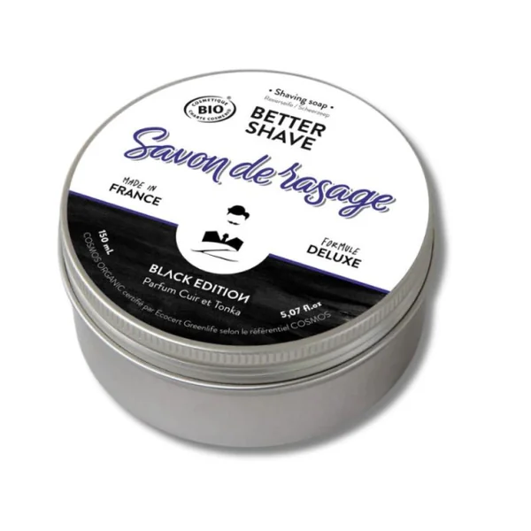 Monsieur Barbier - Better Shave Savon de rasage certifié BIO - Black édition