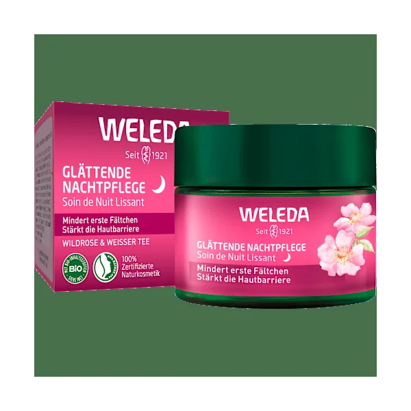 Nachtcreme glättend Wildrose & weißer, 40 ml