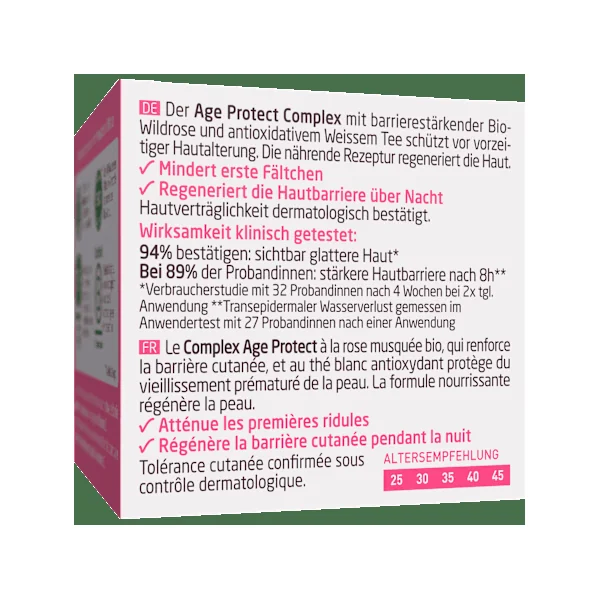 Nachtcreme glättend Wildrose & weißer, 40 ml