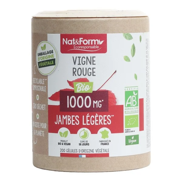 Nat et Form Ecoresponsable Vigne rouge bio gélules