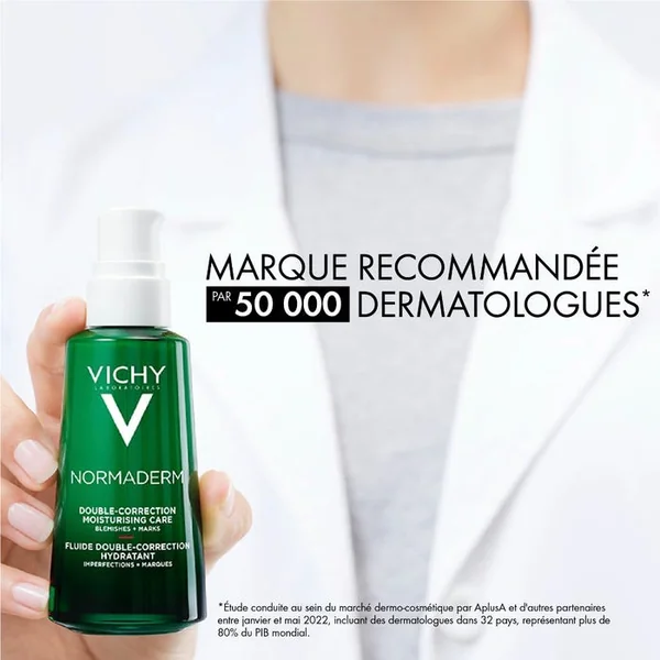 NORMADERM - Soin Anti-Imperfections Double Correction Hydratant Apaisant, Peaux Tendance Acnéique, 50ml
