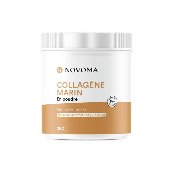 Novoma Collagène Marin en Poudre 288 g - Goût : Caramel