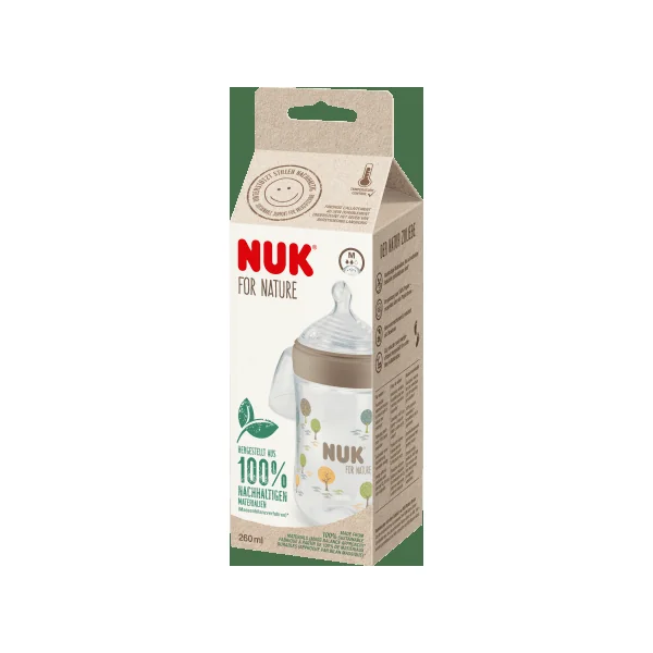 NUK Babyflasche for Nature, braun, 0-6 Monate, 260ml, 1 St
