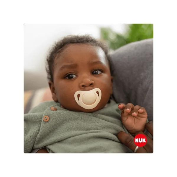 NUK Schnuller for Nature Silikon, grün/ beige, Gr.1, 0-6 Monate, 2 St
