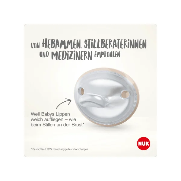 NUK Schnuller Mommy Feel Silikon, mint/weiß, Gr.1 , 0-9 Monate, 2 St