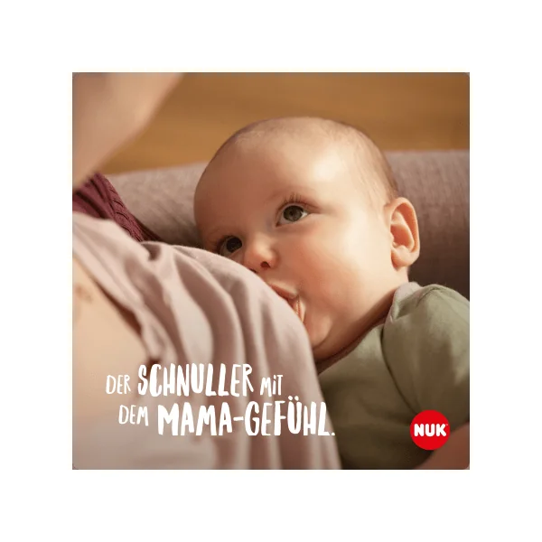 NUK Schnuller Mommy Feel Silikon, mint/weiß, Gr.1 , 0-9 Monate, 2 St