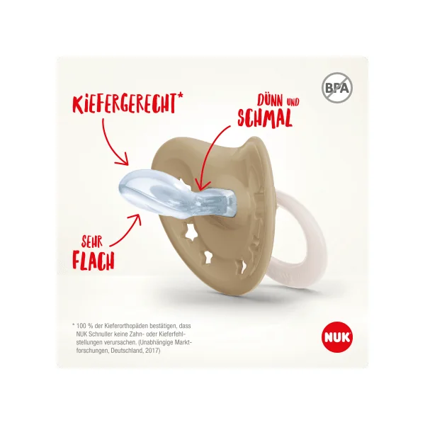 NUK Schnuller Signature Silikon, grün/blau, 6-18 Monate, 2 St