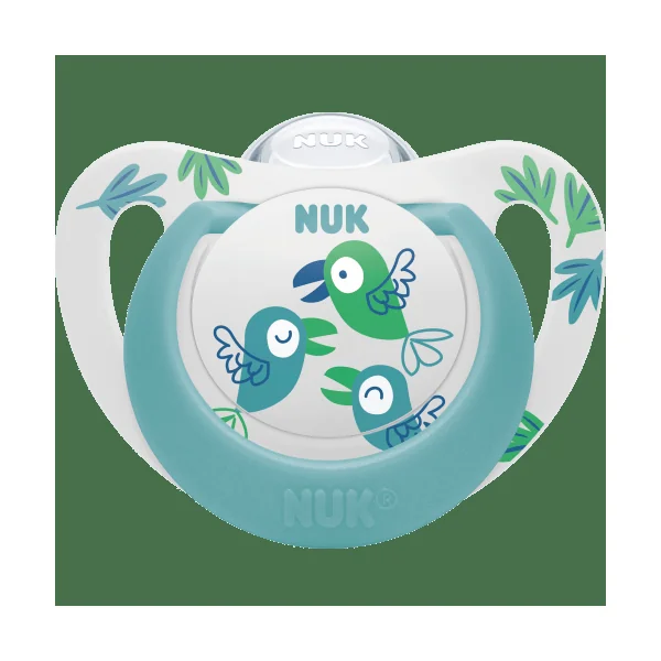 NUK Schnuller Star Silikon, türkis/blau, Gr.3, 18-36 Monate, 2 St
