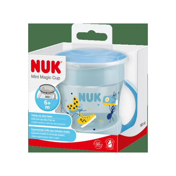 NUK Trinklernbecher Evolution Mini Magic Cup blau, 160 ml, 1 St