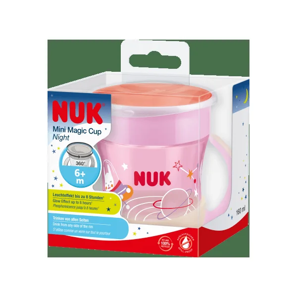 NUK Trinklernbecher Mini Magic Cup Night rosa, 160 ml, 1 St