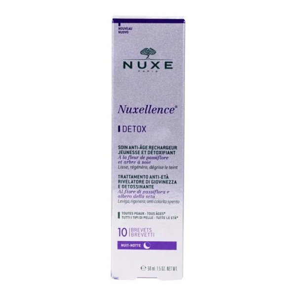 Nuxellence Detox Soin Nuit Anti-ge Jeunesse Detoxifiant 50mL