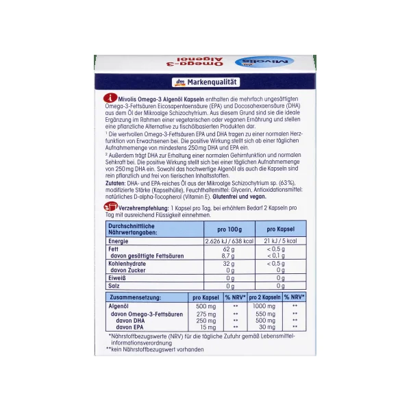 Omega-3 Algenöl, Kapseln 30 St., 30 St