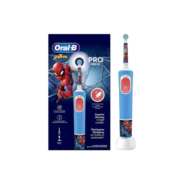 Oral-B Pro Kids 3 Ans et + Brosse À Dents Électrique - Modèle : Spiderman