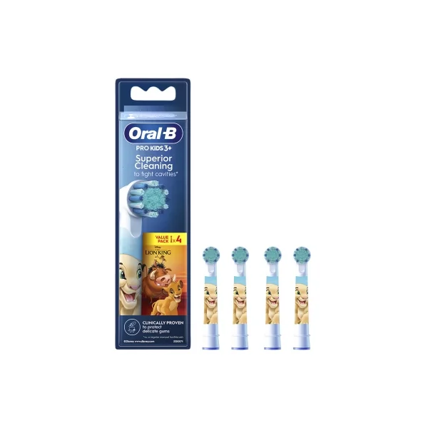 Oral-B Pro Kids 3+ Disney 3 Ans et + 4 Têtes de Rechange