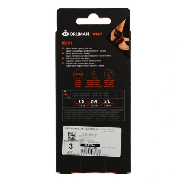Orliman Sport Chevillère Élastique Réglable